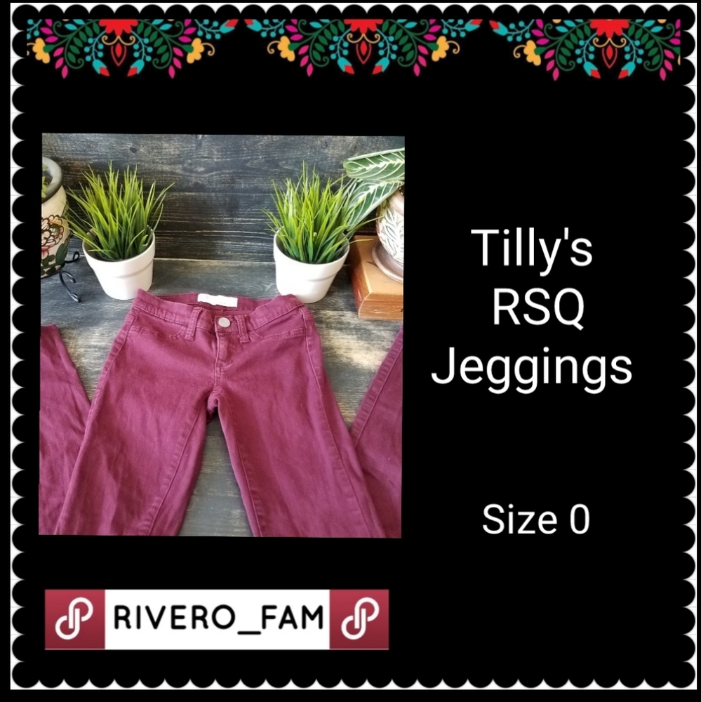 Tilly's RSQ -  Burgundy Jeggings